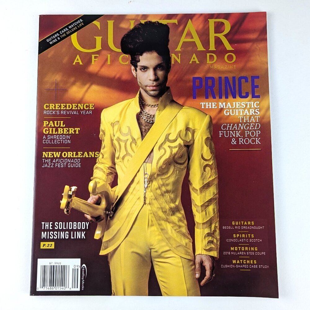 NEW Guitar Aficionado Magazine - Prince Cover 2016